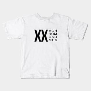 XX  CHROMOSOMES BLACK Kids T-Shirt